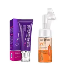 BIOAQUA - Crema Blanqueadora Corporal - + Limpiador de Vitamina C - Desmaquillador Dr Rashel