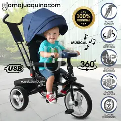 KIDS - Triciclo Guiador «PEDAL BABY» Blue