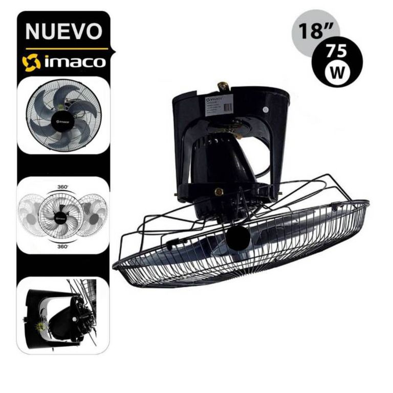 Ventilador de Techo Orbital 360° OCF7919 Negro
