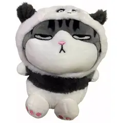 GENERICO - Peluche Gato Kawaii En Disfraz Panda 20cm