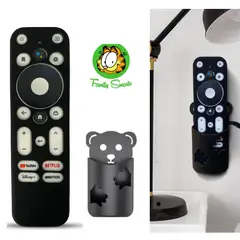 UNIVERSAL - Funda para control Mecool Km2 Android Tv Box Negro Soporte