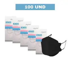 MAYFIELD - 100 UNID. MASCARILLA KN95 NEGRO FISH SHAPE
