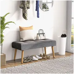 VENTITAS HOME - Banqueta Vintage Ruby Gris Oscuro