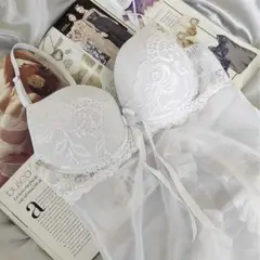 FIDEM LENCER?A - Babydoll de tul y encaje blanco - Nadia