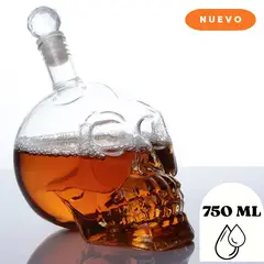 GENERICO - Decantador de Whisky Calavera de Vidrio 750 ml