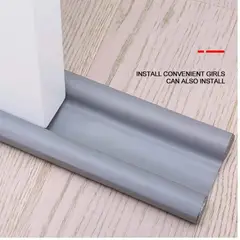 GENERICO - Pack x 2 Burletes Flexible de Espuma 95cm Protección de Puertas -Gris