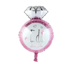 GENERICO - Globo anillo rosado fiesta despedida de soltera 40x28cm