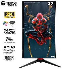 TEROS - Monitor Gaming Curvo 27 165hz 1ms QHD 2560x1440 HDR Pivot.