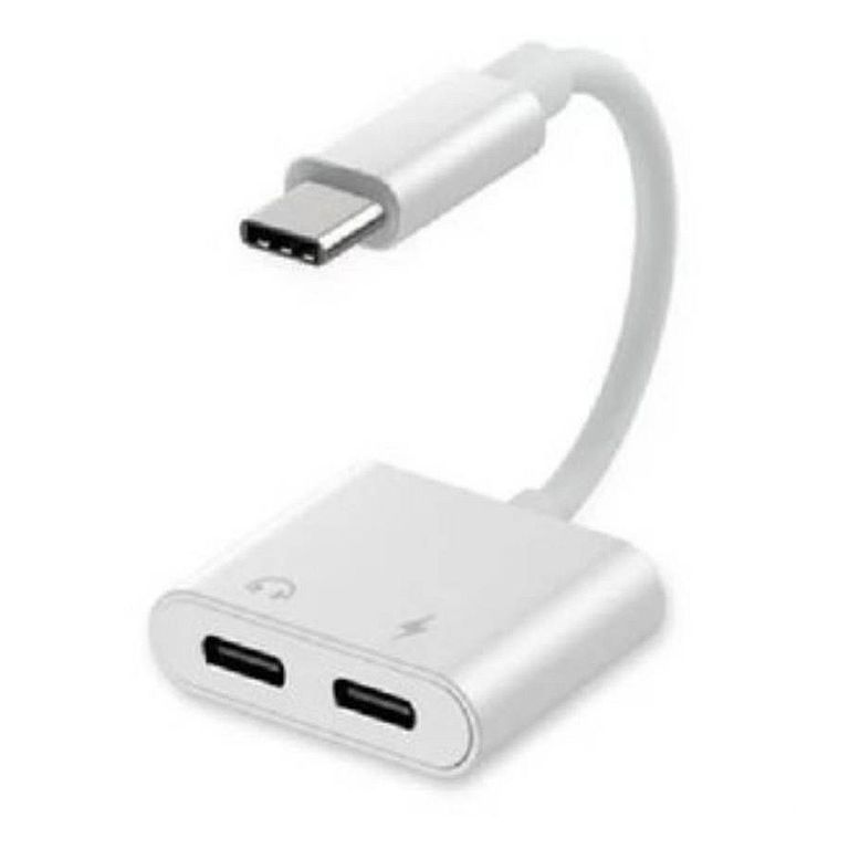 Cable Adaptador de Audio y Carga XO-NB172C Dual Usb C Doble Type C