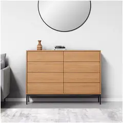 VENTITAS HOME - Cómoda Industrial Vanesso Roble Buralo