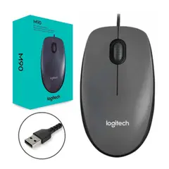 LOGITECH - MOUSE M90 DARK MIDNIGHT DPI 1000 USB GRIS Y NEGRO