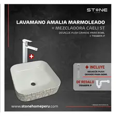 STONE - COMBO BOWL AMALIA MARMOLEADO + CAELI ST + DESAGUE + TRAMPA P