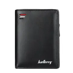 BAELLERRY - Billetera Hombre PU Tarjetero Amplio Monedero con Cremallera