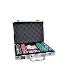 GENERICO - MALETIN DE 200 FICHAS DE POKER DE 11.5 GR