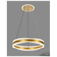 GENERICO - Lámpara de techo led aro dorado 3 luces