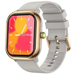 KUMI - P101S Sport Smart 1.96 Reloj con pantalla grande - Dorado