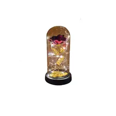 GENERICO - Rosa Eterna Flor Artificial Luz Multicolor
