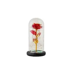 GENERICO - Rosa Eterna Luz Led Flor Eterna Artificial Cupula De Vidrio