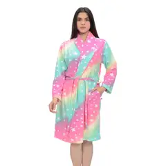 GENERICO - Pijama Salida de Cama Dama Micropolar Multicolor Inga Pijamas