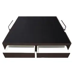 BARAKA HOME - Base de Cama Wels 4 Cajones King Americano 1.98 x 2.03 - Chocolate