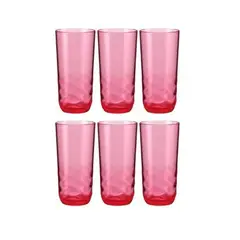 COZA - Set x 6 Vasos Acrílico 350ml Wave Rosa