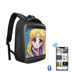 GENERICO - MOCHILA INTELIGENTE BOLSO CON PANTALLA LUZ LED APLICATIVO SMART_.