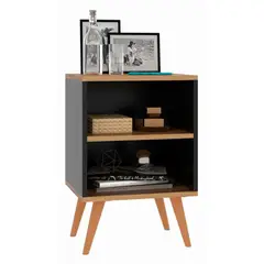 TU MESITA - Mesa de noche Romana Negro/Café