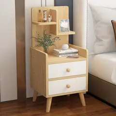 TU MESITA - Velador Vintage Infantil Brenda 2 Cajones Alto 78cm