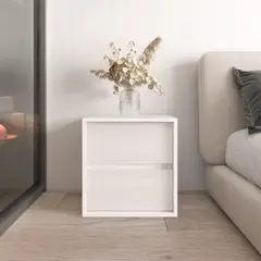 TU MESITA - Velador Clásico 2 cajones Dante color Blanco