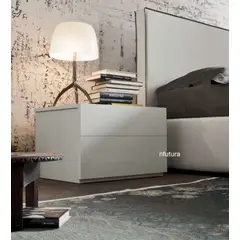 TU MESITA - Velador o Mesa de Noche Moderna Ricardini color Blanco