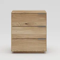 TU MESITA - Velador Mesa de Noche Rústica Fénix 3 cajones color Duna