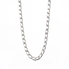 GENERICO - Cadena Hombre Plata 950 Eslabón 4mm