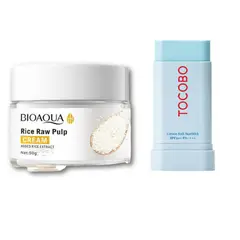 BIOAQUA - PACK BLOQUEADOR TOCOBO EN BARRA Y CREMA ACLARANTE DE ARROZ