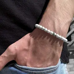 ALFA SFM - Pulsera Howlita Blanca