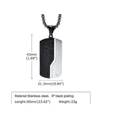 GENERICO - Collar Cadena Moriah de Acero Inoxidable Hombres