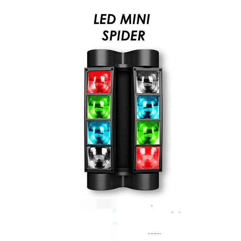 Mini Araña Luz de escenario LED para DJ RGBW 8 x 3W DMX 512