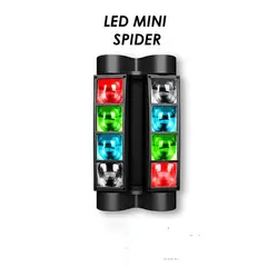 OEM - Mini Araña Luz de escenario LED para DJ RGBW 8 x 3W DMX 512