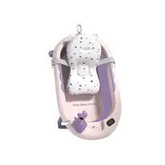 GENERICO - TINA BAÑERA PLEGABLE PARA BEBÉ - COLOR LILA