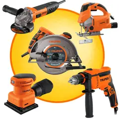 TRUPER - MEGACOMBO Sierra circular Sierra caladora Taladro Amoladora Lijadora