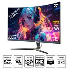TEROS - Monitor 27" Resolución FHD Curvo 100 Hz