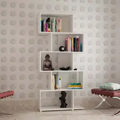 BRV MOVEIS - Librero Donato 184 x 78.5 x 31cm Blanco