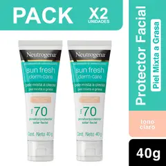 NEUTROGENA - Pack X2 Derm Care Bloqueador Facial Piel Clara