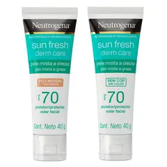 NEUTROGENA - Pack Derm Care Bloqueador Piel Morena + Sin Color