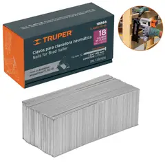 TRUPER - Clavos calibre 18, 45 mm 500 unidades para Clavadora neumática