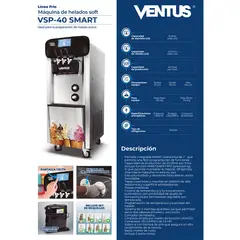 Ventus - MÁQUINA DE HELADOS SOFT VSP-40 SMART -