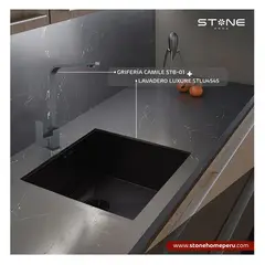 STONE - COMBO LAVADERO LUXURE STLU4545+ CAMILE STB-01 CON ESCURRIDOR