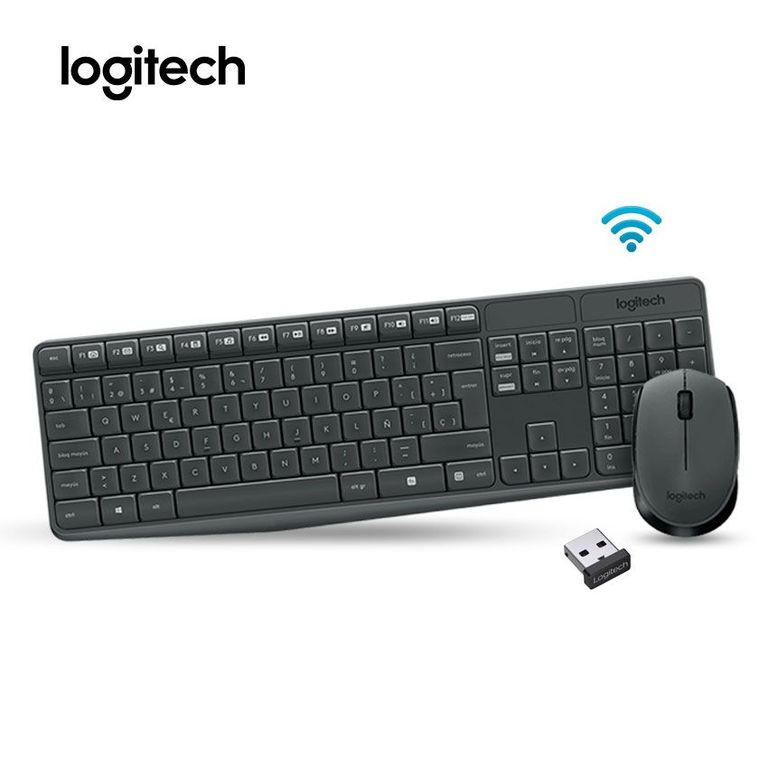 Teclado Mouse MK235 Inalambrico Negro