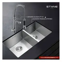 STONE - COMBO LAVADERO PREMIUM STPR7845 ALESSIA STT-01 CON ESCURRIDOR
