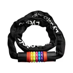 ITELSISTEM - Cadena Anti robo Candado bicicleta Moto Scooter Rainbow Lock