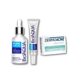 BIOAQUA - PACK SERUM Y CREMA ANTIACNÉ - JABON DERMOACNE FACIAL LACOOPER